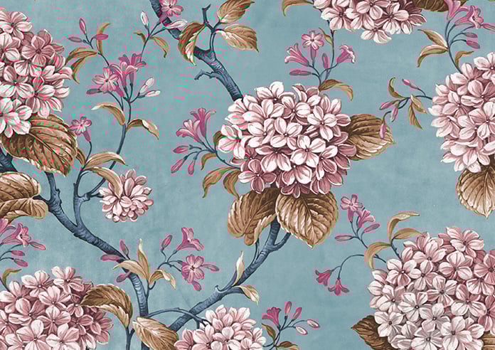 Bouquet Velvet, Cornflower - Motorised Roman Blind - Image 7